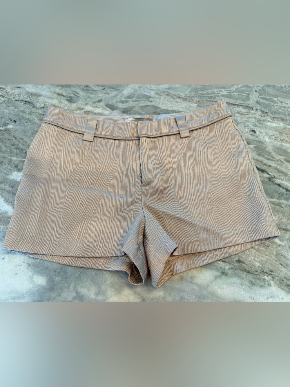 Love 21 Tan Corduroy Cuffed Shorts Medium